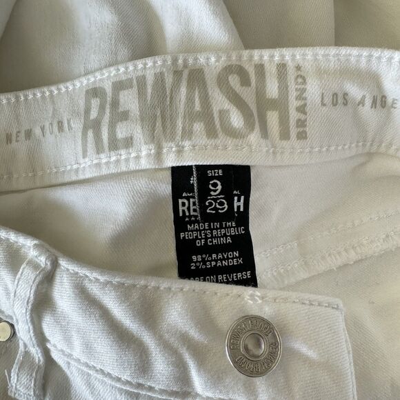 ReWash Junior SZ 9/29 Skinny Jeans Mid-Rise Stretch Pockets Zip-Fly White Womens - Picture 8 of 9